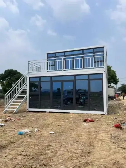 TWO FLOOR CONTAINER HOUSE KIT GLASS WALLS