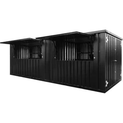 20 FOOT CONTAINER BAR FOR POP-UP SHOPS AND EVENTS – BLACK RAL 9005