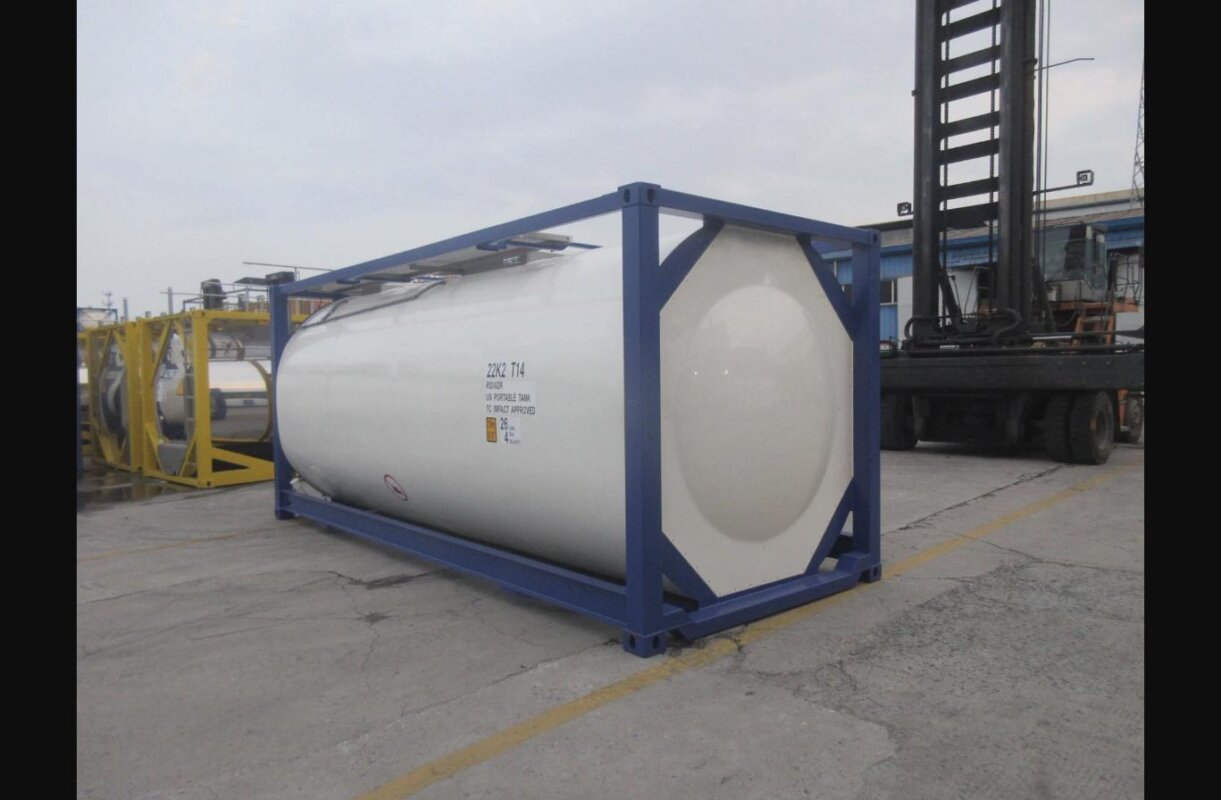 20ft T14 ISO Tank Container 3/4 front angle view Cargo Co