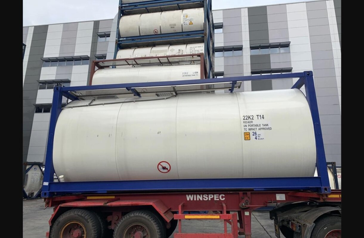 20ft T14 ISO Tank Container side view at Cargo Co Australia