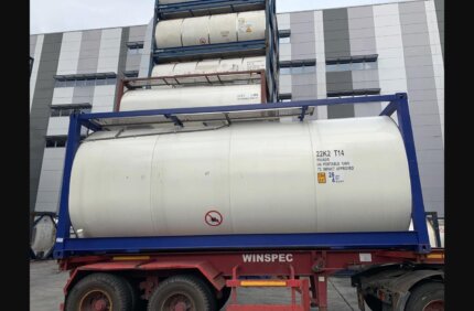 20ft T14 ISO Tank Container side view at Cargo Co Australia