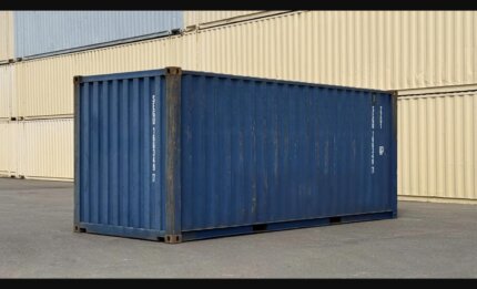 20ft second hand shipping container - exterior side view with original shipping line markings