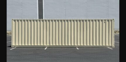 30ft refurbished storage container long side view showing Corten steel panels - Cargo Co Pty Ltd