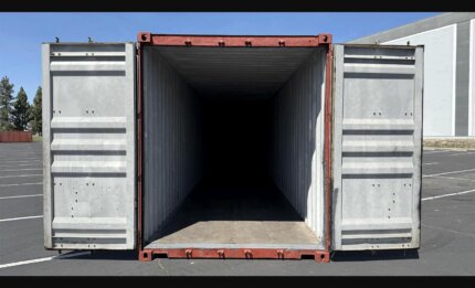 40ft Used High Cube Shipping Container with doors open — Cargo Co Australia